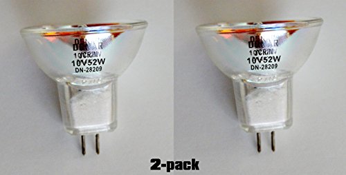 Donar2pcs 10V 52W Bulb Compatible with 3M 3367-5267 XL1500 - First Medica Hilux 100 - Kerr 21083 921311 P13928, Optilux 360 2000 180 390 J. Morita Jetlite 4000 Plus – Patterson TLC490 P13298