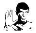 VDC | (WHITE) Spock Star ST Trek Vinyl Car/Laptop/Window/Wall Decal