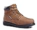 KINGSHOW Men's 1406 Premium Full-Grain Leather Plain Rubber Sole Soft Toe Work Boots