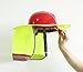 5 Pack Large Full Brim Sun Shield for Hard Hats, Larger for more Sunshade, Designed to fit most Hard hats (Neon Green)