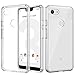 MoKo Google Pixel 3 XL Case, Anti-Scratch Slim Hard PC Backplate Hybrid + TPU Bumper Shock Absorption Anti-Yellow Cellphone Shell Fit with Google Pixel 3XL - Crystal Clear