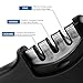 Knife Sharpener, Detachable Grinder Head Easy-Clean Manual 3 Stage Sharpening Tool System- Diamond Ceramic Tungsten Steel, Black，for All Knives By FANNEGO