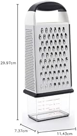 OXO Good Grips Box Grater Silver and Black with Container view 9