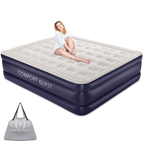 King Air Mattress With BuiltIn Pump For Guest, Inflatable Blow Up Air