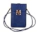 KISS GOLD (TM) Luxury Matte PU Leather Mini Crossbody Single Shoulder Bag Cellphone Pouch (Model A-Blue)