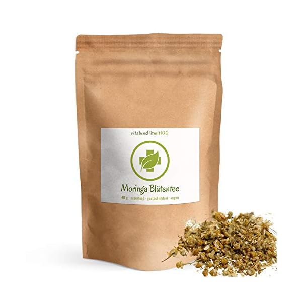 Moringa Blüten/Tee - 40 g - „Wunderbaum“, „Meerrettichbaum“ - Moringablüten - 100% vegan - in Rohkosqualität - zur…