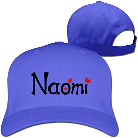 GXGML Name Naomi Txt Hearts Vector Graphic Line Art Unisex Fashion Adjustable Pure 100% Cotton Peaked Cap Sports Washed Baseball Hunting Cap Baseball Caps RoyalBlue