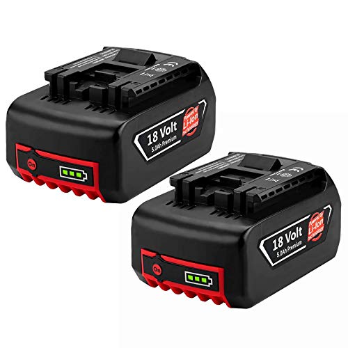 2 Pack 18V 5.0Ah BAT609 de remplacement pour Bosch 18V batterie BAT609G BAT610G BAT618G BAT618 BAT618G BAT619 BAT619G…