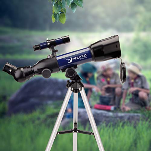 MOUTEC Real Scientific Telescope for Kids Astronomy Beginners to Explore Space, Dual-Purpose 50mm Travel Scope with Tabletop Tripod Moon Star Maps-Great Birthday & Holiday Educational Gift for Child - Thumbnail 5