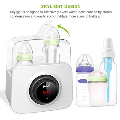 Bottle Warmer and Sterilizer, Bable 6-in-1 Baby Bottle Warmer Defrosting Complementary Food Heater Sterilizing BPA-Free with LCD-Display