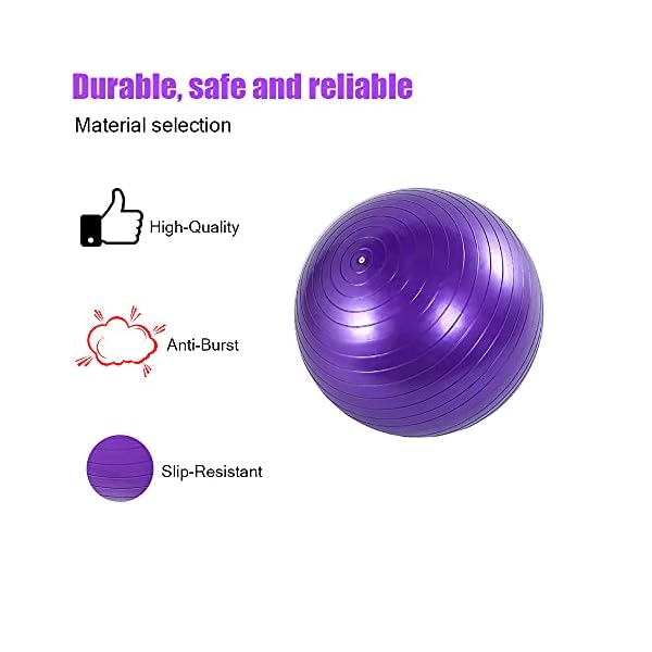 HKBTCH-Pilates-Ball-65cm-Extra-Thick-Anti-Burst-Exercise-Ball-With-Air-Pump-Non-Slip-Stability-Balance-Gym-Ball-For-Yoga-Pilates-Fitness-Pregnancy Pilates Ball, 65cm Extra Thick Anti-Burst Exercise Ball With Air Pump, Non-Slip Stability Balance Gym Ball For Yoga…