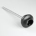 mDesign Toilet Plunger for Bathroom - Black/Brushed Stainless Steel
