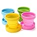 Gouda Select Collapsible Silicone Cup for Travel Camping School Outdoor (1 Set contains 4 cups - 1 Green, 1 Yellow, 1 Blue, 1 Pink)