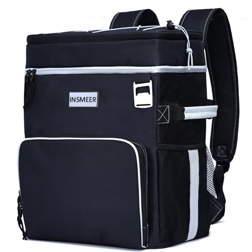 INSMEER Mochila térmica, refrigerador de praia isolado grande refrigerador de acampamento macio à prova de vazamento