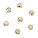 NBEADS 10pcs 10mm Brass Clear Gemstones Cubic Zirconia CZ Stones Pave Micro Setting Disco Ball Spacer Beads, Round Bracelet Connector Charms Beads for Jewelry Making
