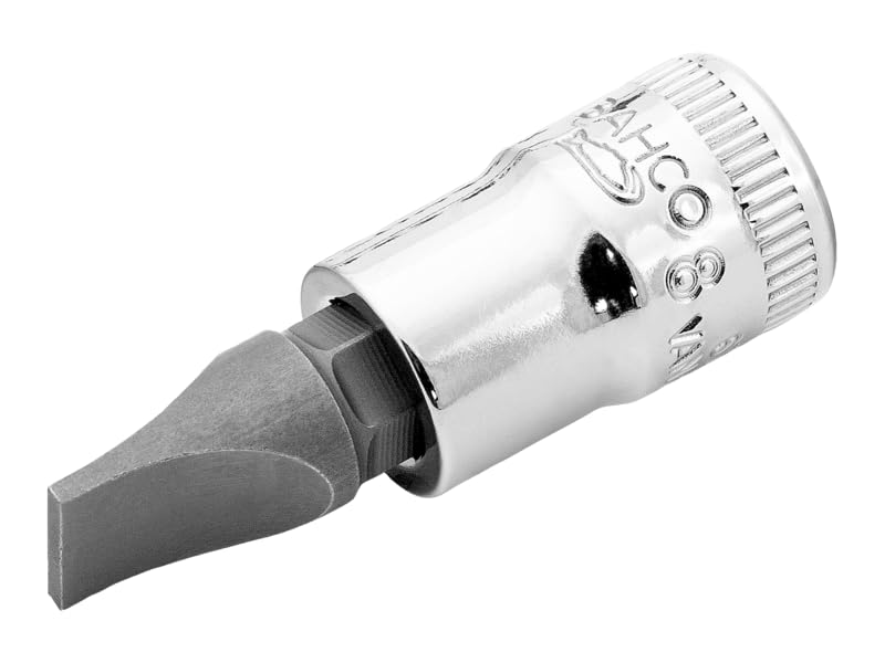 Bahco 6709F-8 1/4-Inch Socket Driver for Slotted Head Screws, Silver, 8 mm