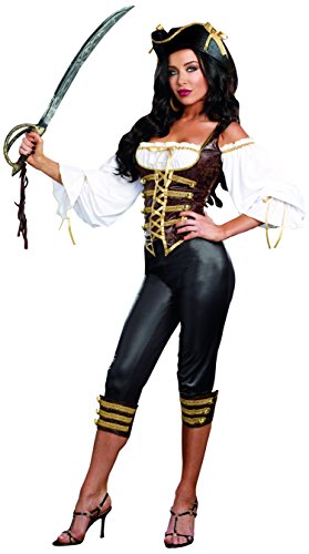 Dreamgirl Women's Seaworthy Pillaging Pirate Captain Costume