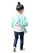 Plie Kids Painting Apron – Waterproof Long Sleeve Art Smock for Toddlers & Preschoolers, Messy Play, Baking, Crafts, Cooking, Sensory Activities (Ages 1–10), Mint Dot (02-L)