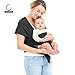 InnooBaby Baby Wrap Carrier Natural Cotton Nursing Baby Sling Suitable for Newborns to 35 lbs Lifetime Guarantee Breastfeeding Sling Soft Safe and Comfortable Nice Baby Shower Gift Black