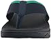 FitFlop Women's Surfa Flip-Flop, Midnight Navy/Parakeet Green, 7 M US