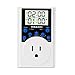 KMASHI Timer Switch Outlet 15A/1800W Programmable Infinite Cycle Multifunctional Plug-in Digital Countdown Energy-Saving Timer with 3-Prong Outlet Socket for Appliances, Lights, Sprinklers Etc.