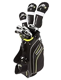 Precise M3 - Juego completo de palos de golf para hombre, incluye conductor, Fairway, híbrido, 6 PW, putter, bolsa de soporte, 3 HC's - diestros - tamaño normal o alto