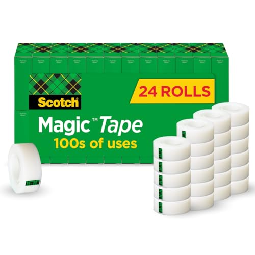 3M Magic Office Tape Value Pack, 3/4" x 1000", 1" Core, Clear