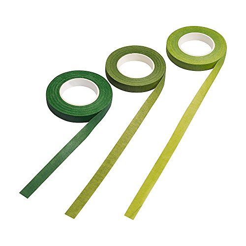 Piokio Floral Arrangement Kit 3PC 1/2 Inch Floral Tape, 22 Gauge Floral Wire and 100 Pieces Ball Head Pins