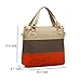 BaoLan Women's Fashion PU Leather Splice Crossbody Bags Tote Handbag Shoulder Bag Orange