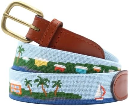 Smathers & Branson Tropical Christmas Needlepoint Belt at  display picture 3