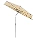 Yescom 9Ft Beige Outdoor Patio Half Umbrella Cafe Wall Balcony Door 5 Ribs Tilt Aluminum Sun Shade