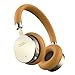 BÖHM Wireless Bluetooth Headphones with Active Noise Cancelling Headphones Technology - Features Enhanced Bass, Inline Microphone & 18-Hour (Max) Battery - Gold/Tan, B-66