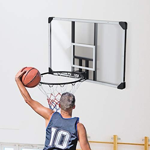 MaxKare 44 Inch Basketball Backboard WallMount Hoops & Goals Rim Combo