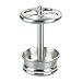 mDesign Stainless Steel Bath Accessory Set, Soap Dispenser Pump, Toothbrush Holder, Tumbler - 3 Pieces, Brushed/Chrome