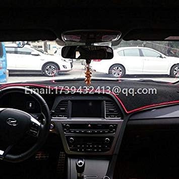Zoomy Far: black with red edge: car dashmats car-styling accessories dashboard cover for Hyundai Sonata 2015 2016 2017