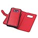 Galaxy S8 Plus Case, LONTECT Zipper Wallet Case with Card Slots & Cash Storage - PU Leather Flip Case with Detachable Magnetic Hard Case for Samsung Galaxy S8 Plus - Red