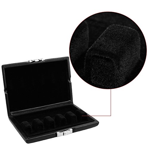 Black Wooden PU Leather Bassoon Reed Case Box Protector for 5pcs Basson Reeds - Thumbnail 3