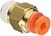 SMC KQ2H01-34AS Brass Push-to-Connect Tube Fitting with Sealant, Adapter, 1/8