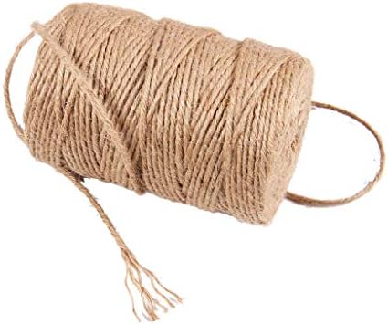 Anyren 天然ジュート紐 3mm 100ヤード 麻紐 太い紐 Diyクラフト ギフトラッピング植物ハンガー 手作り麻ロープ バスケットスタンドホルダー 植物 フラワーポット 屋内 屋外装飾 Clemenceinvestments Com