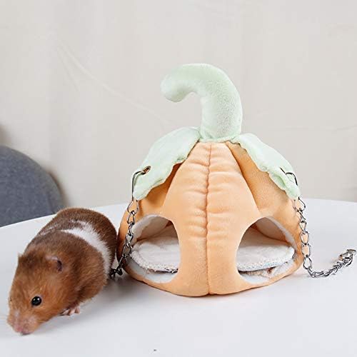 女の子向けプレゼント集結 Ictology小さなペット用品ソフトウォームハムスター綿の巣かわいいカボチャスナネズミラットベッド小動物の家 待望