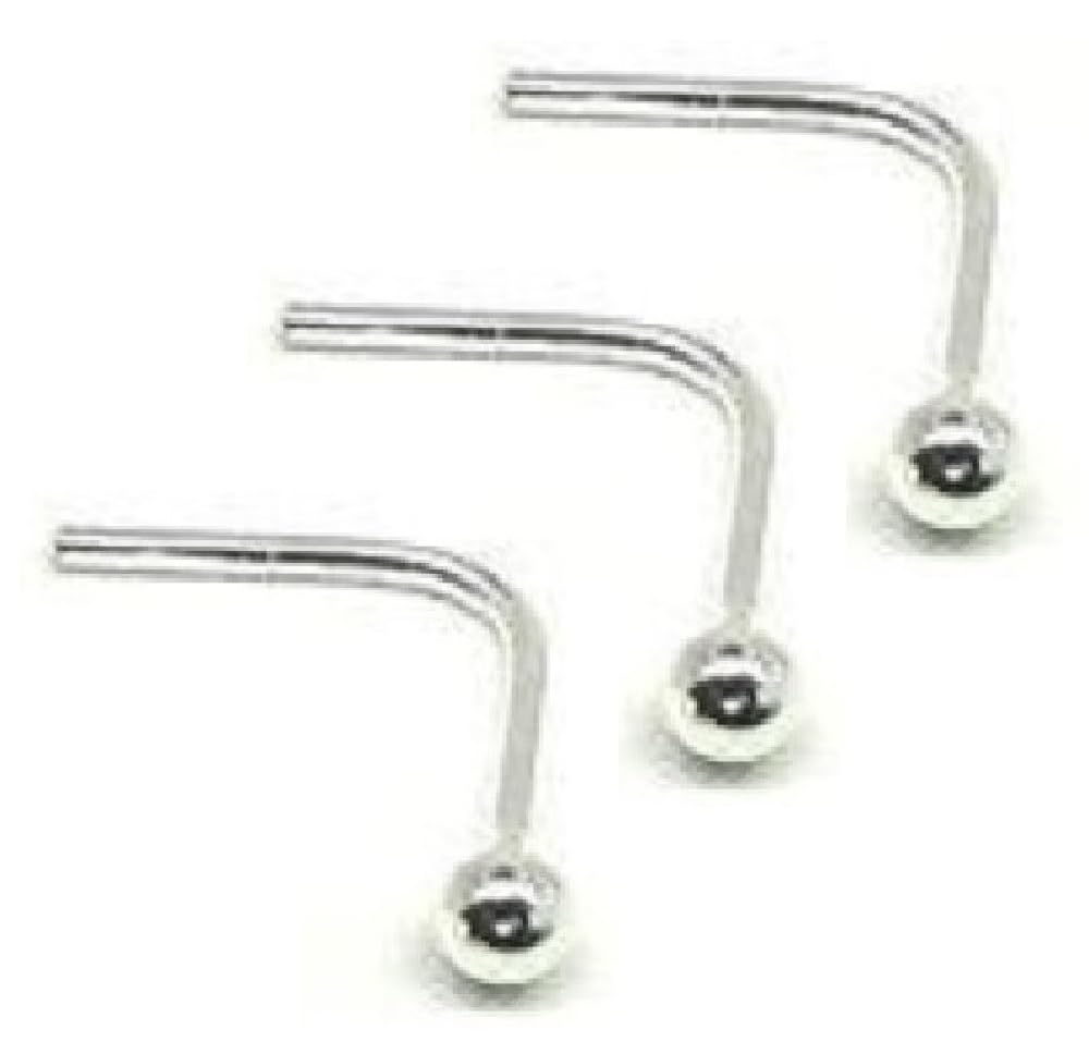 3 X Sterling Silver 1.5mm ball nose studs