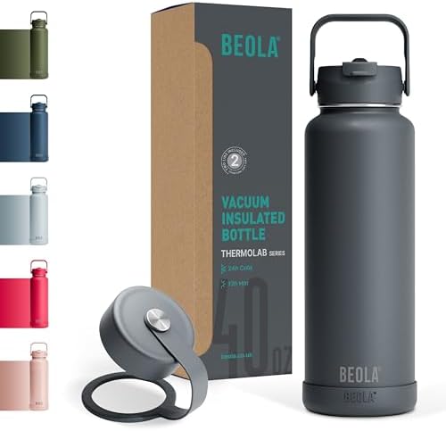 BEOLA 1200ml Water Bottle 18/8 Stainless Steel 304 Double Wall