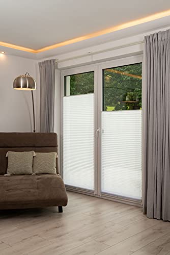 K-home Klemmfix Pleated Burnout Blinds 40 x 130 cm
