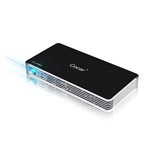 Mini Projector, New Android 7.1 DLP Built-in Battery Wireless Airplay Miracast Screen Share Mirroring 1080P Movie Player Portable LED Pocket Pico WiFi USB HDMI Remote