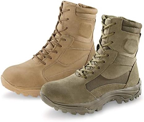 HQ ISSUETalos 8” Men’s Side Zip Waterproof Tactical Boots, Military Combat Hiking Shoes