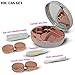 Portable Cute Contact Lens Case, Pocket Size-Contact Lens Kit with Mirror（Marble Rose Gold）