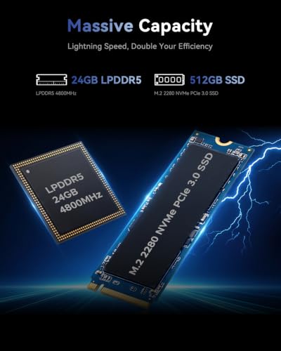 ACEMAGIC Gaming Laptop Intel Core i5-12600H Intel Laptops, 15.6-in 24GB LPDDR5 (2 * 12GB, Dual Channel) 512GB NVMe SSD Notebook-Computer, Numeric Keypad WiFi 6 Win-11 Pro Type-C USB-3.2 Webcam 3.5mm