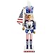 Christmas Nutcracker Figure Soldier Uncle Sam USA Patriotic Red White and Blue 12 Inch Exclusive Design