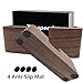 1 Pack Wood Business Card Display Holder, Professional Brown Walnut Cards Case for Desk Desktop Single Compartment Wooden Name Card Stand for Tables Organizer Index Card Filing (Rectangle)