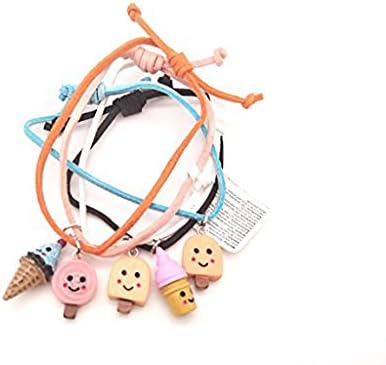 Joylike smiling face icecream bff best friends kids bracelet set of 5